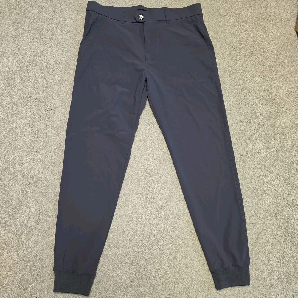 Greyson Montauk Jogger Men's 35 (36x30) Blue/Grey Stretch Performance Golf